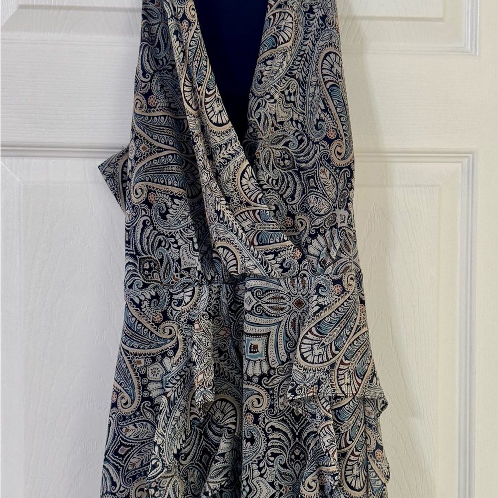 BCBG Generation Paisley Patterned Wrap Dress
